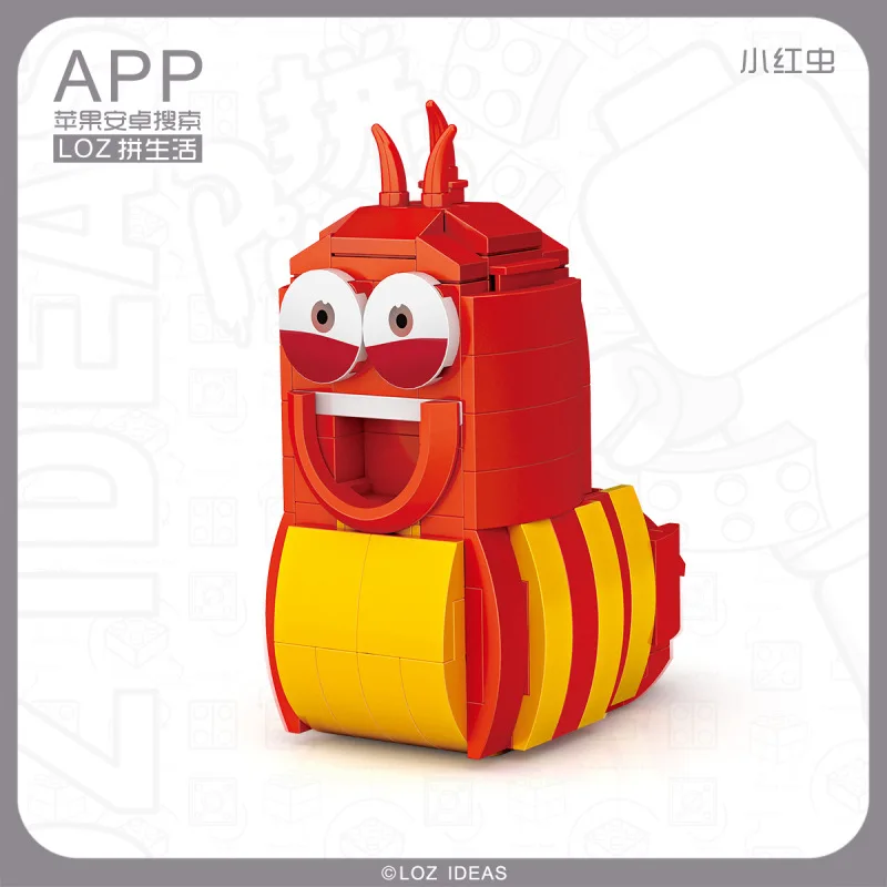 

LOZ Mini Blocks Animales Red Cartoon Worm Plastic Assembly Toys for Children Action Figures Anime Figurine Kawaii Kids Gift 1310