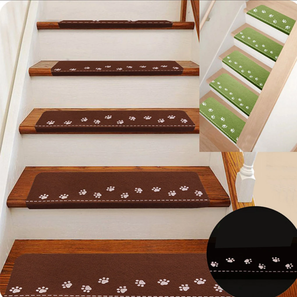 Indoor Luminous Stair Mat Cartoon Self-adhesive Carpet Safety Non-Slip Mute Floor Mats