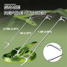 Нержавеющая сталь рептилия, змея зрелище Профессиональный Змея Щипцы палку захватами широкие челюсти инструмент тяжелый средство для борьбы с вредителями