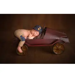 Новорожденный фотографии железные клетки младенческой мальчик девочка фото съемки Studio позирует автомобиль грузовик реквизит bebe