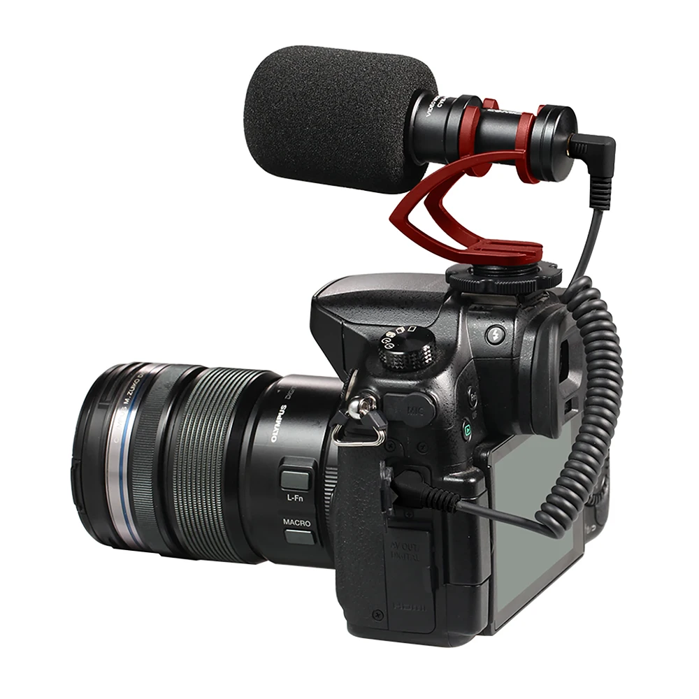 

Original Comica CVM-VM10II Full Metal Compact On Camera Cardioid Directional Mini Video Microphone for Smartphone camera