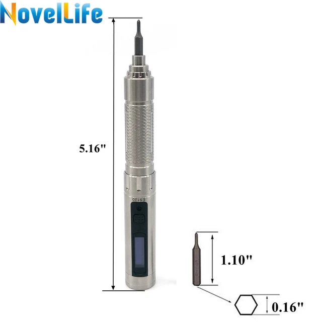 ES120 Mini Precision Cordless Electric Power Screwdriver Smart Gyro Motion Contro PH00 SL2 4mm Hex Screw Bit with Portable Pouch
