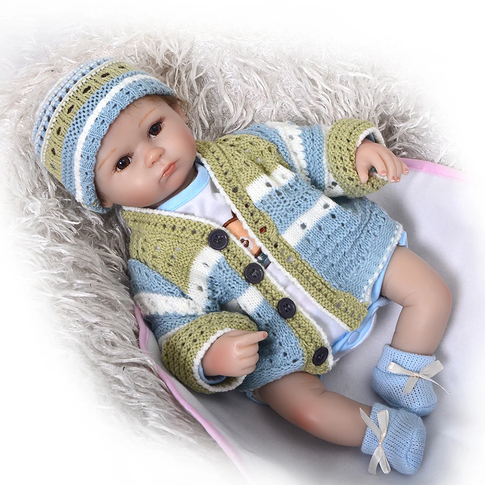 

Realistic 43 cm KEIUMI Soft Silicone Reborn Baby DIY Toys Lifelike 17 inch Reborn Dolls Babies kids Fashion Boy Playmates