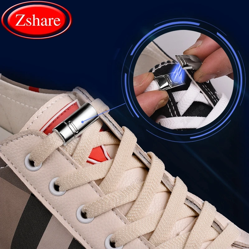 Magnetic Shoelaces Elastic 1 Second Locking Shoe laces No Tie Leisure Sneakers Flat Shoelace New Creative Simple Lazy laces