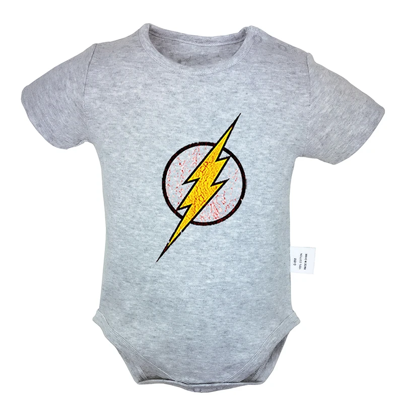 

DC. Comic the Flash Symbol Super Hero Printed 6-24M Newborn Baby Girl Boys Clothes Short Sleeve Romper Jumpsuit Outfits Sets