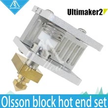 DIY 3D принтер Ultimaker Heaterblock 2 + UM2 Расширенный Олссон блок комплект сменных сопла + Теплоотвод hotend для 1.75/3 мм