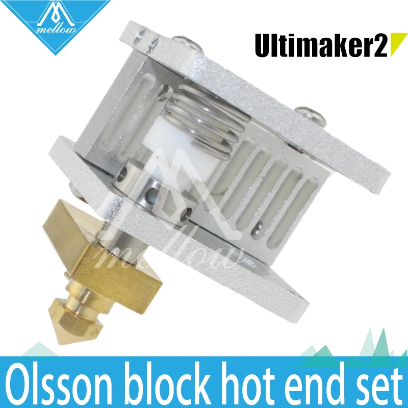 2 + Um2 Intercambiável + Dissipador de Calor para 1.75 Impressora Aquecedor Estendida Olsson Kit Bloco Ultimaker Hotend Bocal – 3mm Diy 3d
