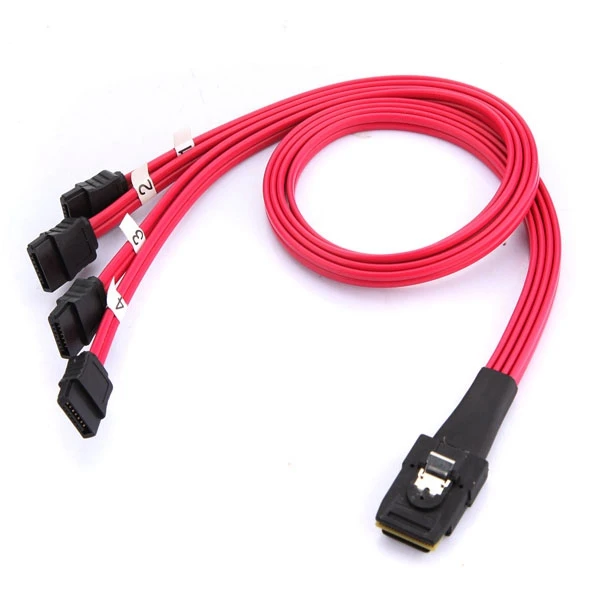 

Wholesale universal Profeesional Mini Standard  SAS 4i SFF-8087 36P to 4 SATA 7P HDD Hard Drive Splitter Cable 10Gbps UK Plug