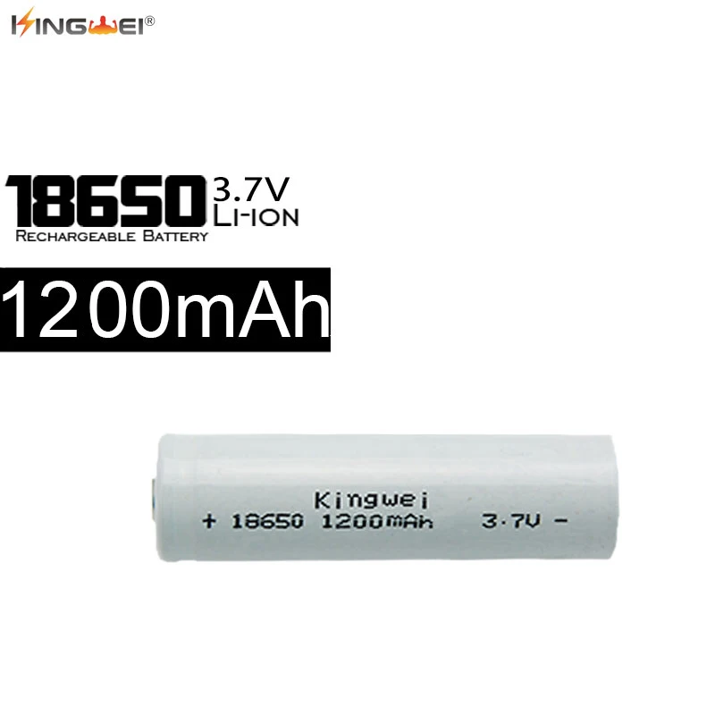 3 unids kingwei 1200 mAh 18650 Baterías batería recargable 3.7 V li-ion de litio para linterna antorcha juguete e-book Camara 3 unids kingwei 1200 mAh 18650 Baterías batería recargable 3.7 V li-ion de litio para linterna antorcha juguete e-book Camara