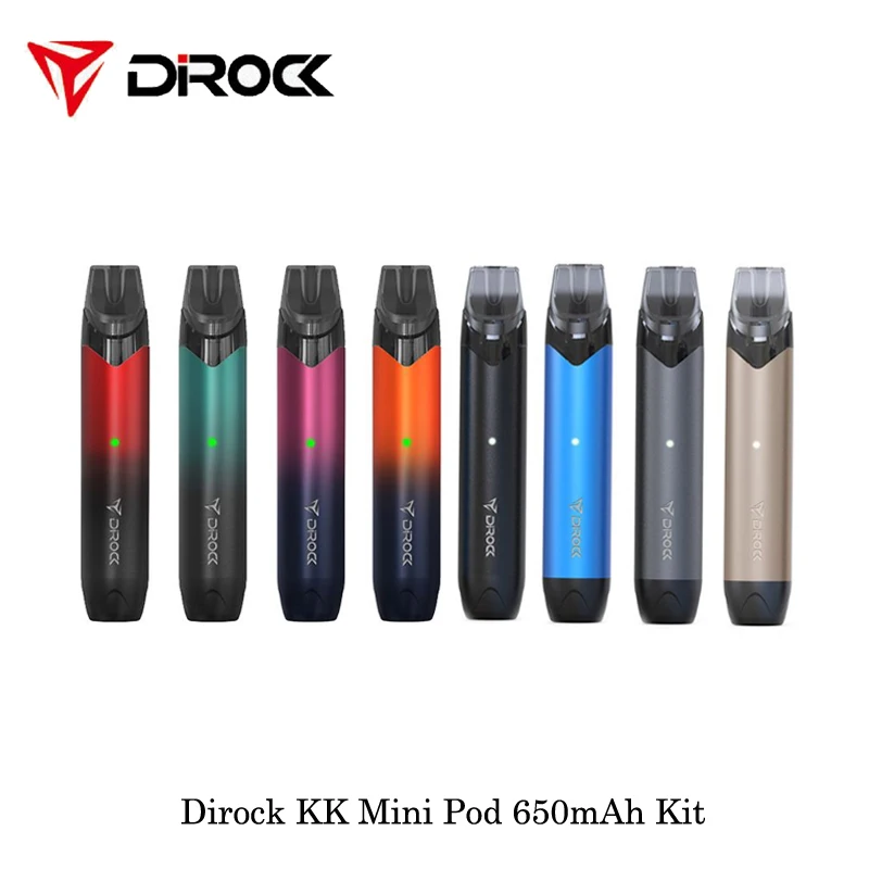 

Electronic Cigarettes Dirock KK Mini Pod 650mAh Starter Kit Cartridge 1.4ohm Ceramic Coil 2ml Capacity VS JUSTFOG MINIFIT C601