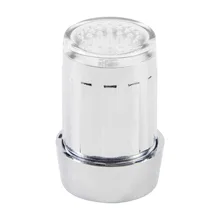 7 Colors Unique LED Light Water Glow Faucet Tap Stainless Steel Water Tap + Faucet Diverter Valve Adapter Connector Wholesale