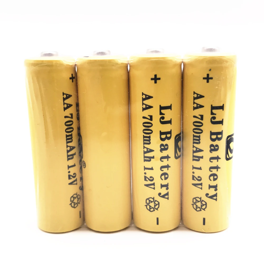

4 x AA 700mAh 1.2 V Quanlity Rechargeable Battery NI-CD 1.2V Rechargeable 2A Battery Baterias Bateria Batteries 500 Times