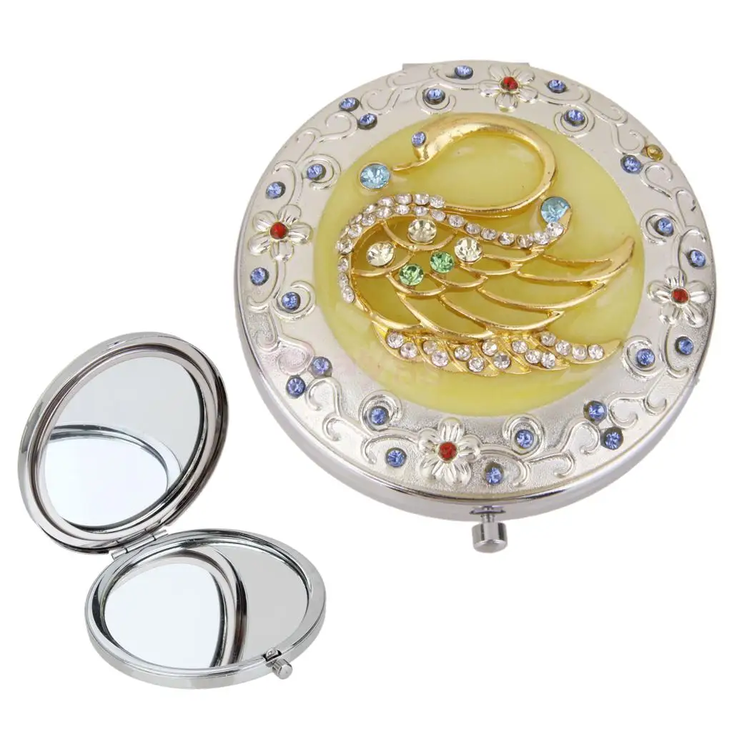 

Pocket Handbag Compact Makeup Cosmetic Mirror Swan Pattern