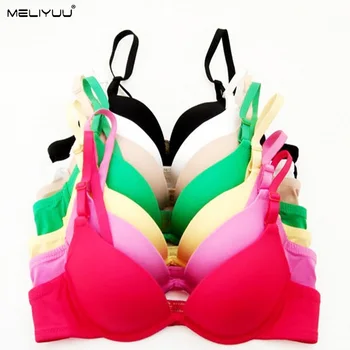 

new fashion sexy bras for women lingerie simple push up bra underwire bralette solid 10 color brassiere BH