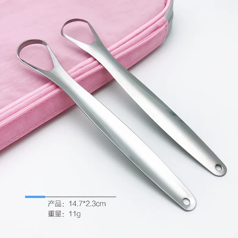 

1PC Useful Tongue Scraper Stainless Steel Oral Tongue Cleaner Medical Mouth Brush Reusable Fresh Breath Maker