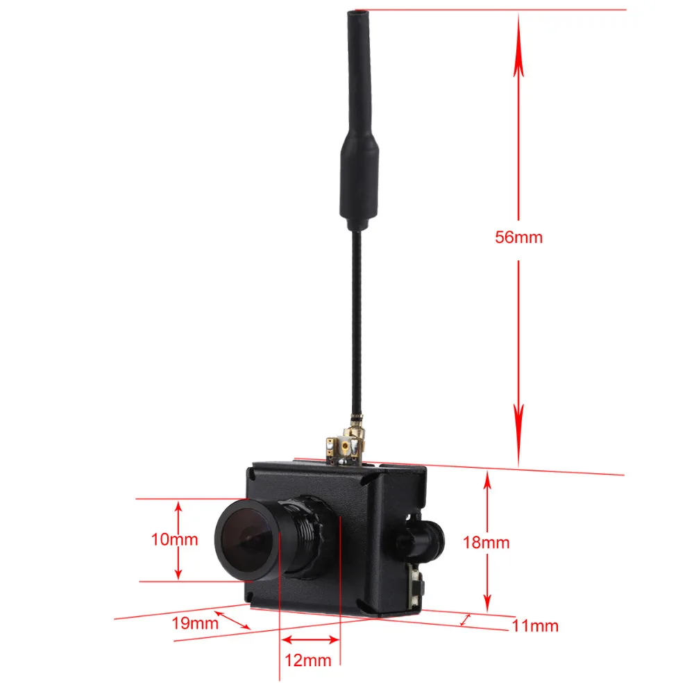 Мини FPV камера 800TVL CMOS Micro AIO FPV камера 5,8G 40CH передатчик Антенна 150 градусов широкий угол для Racer FPV Мультикоптер