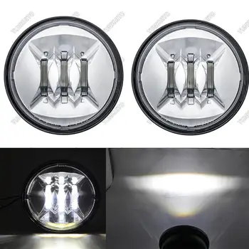 

2PCS 4.5 inch Sliver 30W 6500K IP 67 LED Fog Light Driving Lamp For Motorcycle For Ha rley