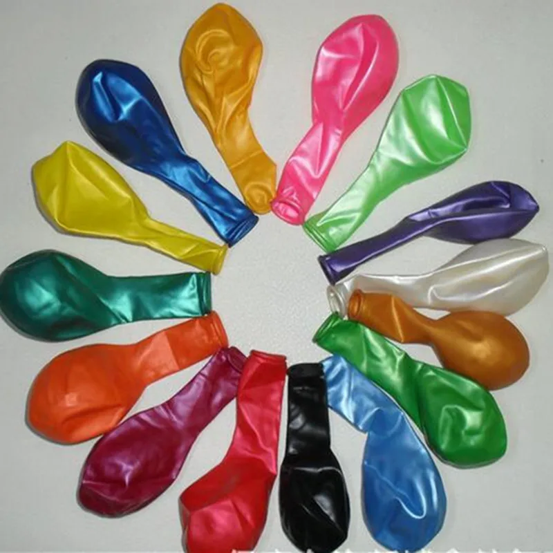 

Hot Multicolor pearl balloon 10inch1.2g100 piece /lot wedding birthday party celebration with circular latex balloons