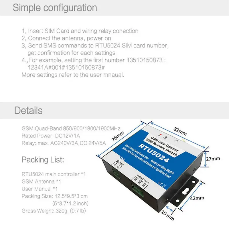 Хорошая RTU5024 GSM открывалка для ворот реле пульт дистанционного управления доступом беспроводной двери открытый дом хороший помощник RTU-5024
