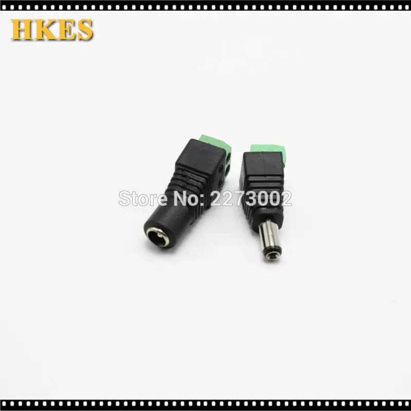 

10 Pairs 2.1 x 5.5 DC Power Male / 2.5X5.5 Female DC Power Plug Jack Adapter Connector Plug for CCTV Camera LED strip Light