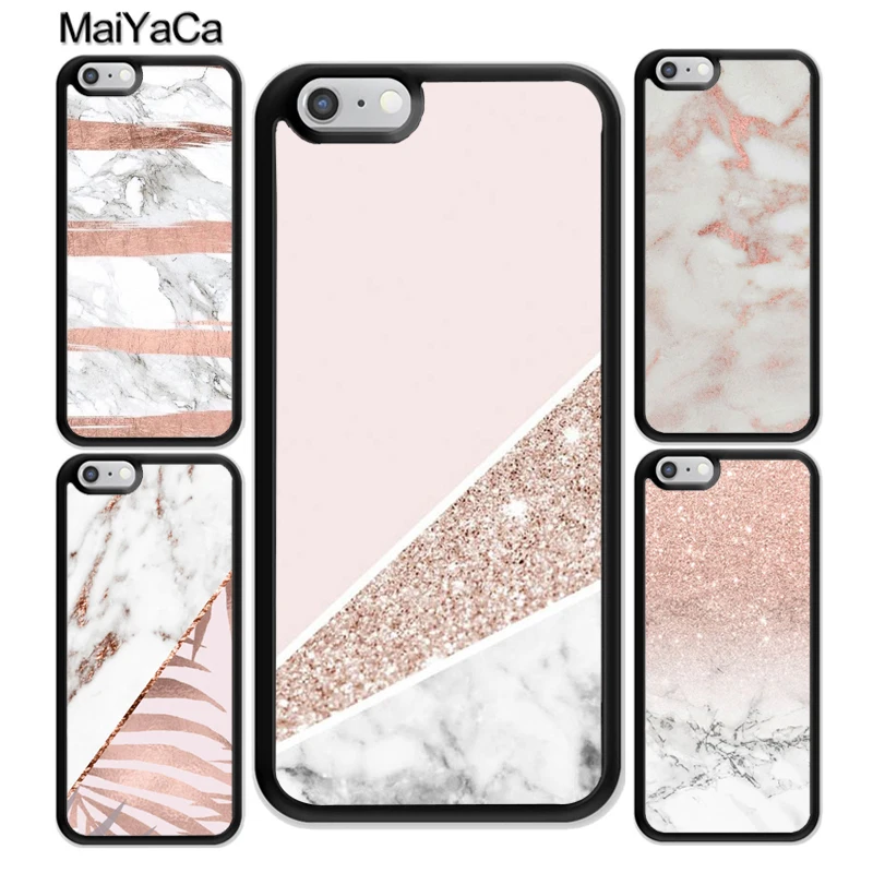 

MaiYaCa Marble Rosegold Soft TPU Skin Mobile Phone Cases OEM For iPhone 6 6S 7 Plus 8 X XR XS MAX 5S SE Back Cover Shell
