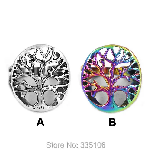 Commercio All'Ingrosso Colorato Claddagh Style Life Tree Ring Gioielli In Acciaio Inossidabile Moda Nodo Celtico Motor Biker Ring Donna Swr0418A