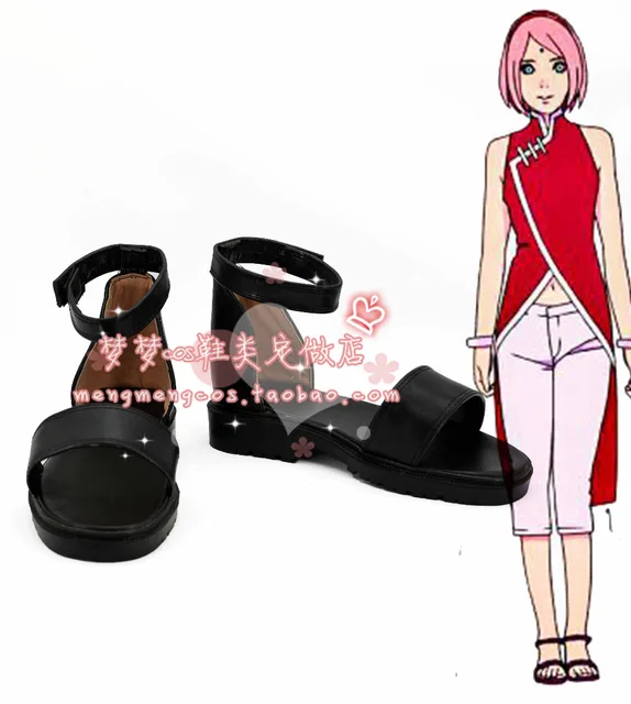 BORUTO NARUTO THE MOVIE Haruno Sakura Shoes Cosplay Boots Custom Made BORUTO NARUTO THE MOVIE Haruno Sakura Shoes Cosplay Boots Custom Made