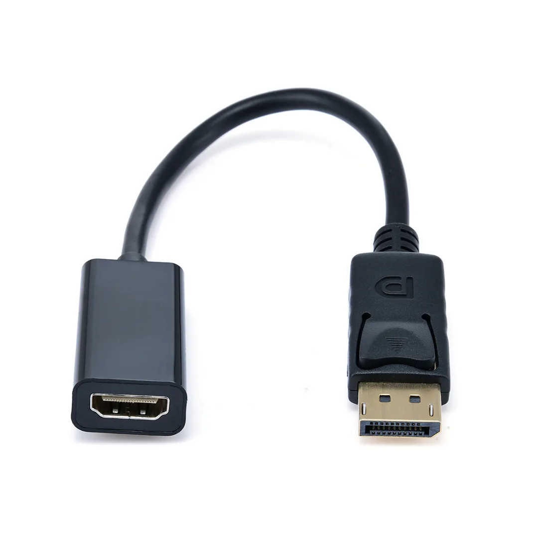 Mayitr 1pc 20cm 1080p High Quality Display Port to HDMI Cable Pro DP Male to HDMI Female Converter Cable for Lenovo Laptop TV