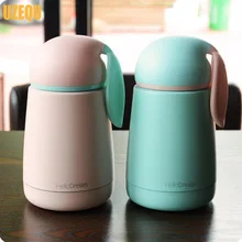 UzeQu 300 ml Kaninchen Thermos Becher Edelstahl Isolierflasche Isolierte Flasche Wasserkocher Saugnapf Warmwasser Topf Vaso Termico