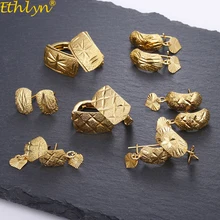Ethlyn Эфиопский золотой цвет милые клипсы серьги для девочек/женщин Ювелирные изделия Подарки E55