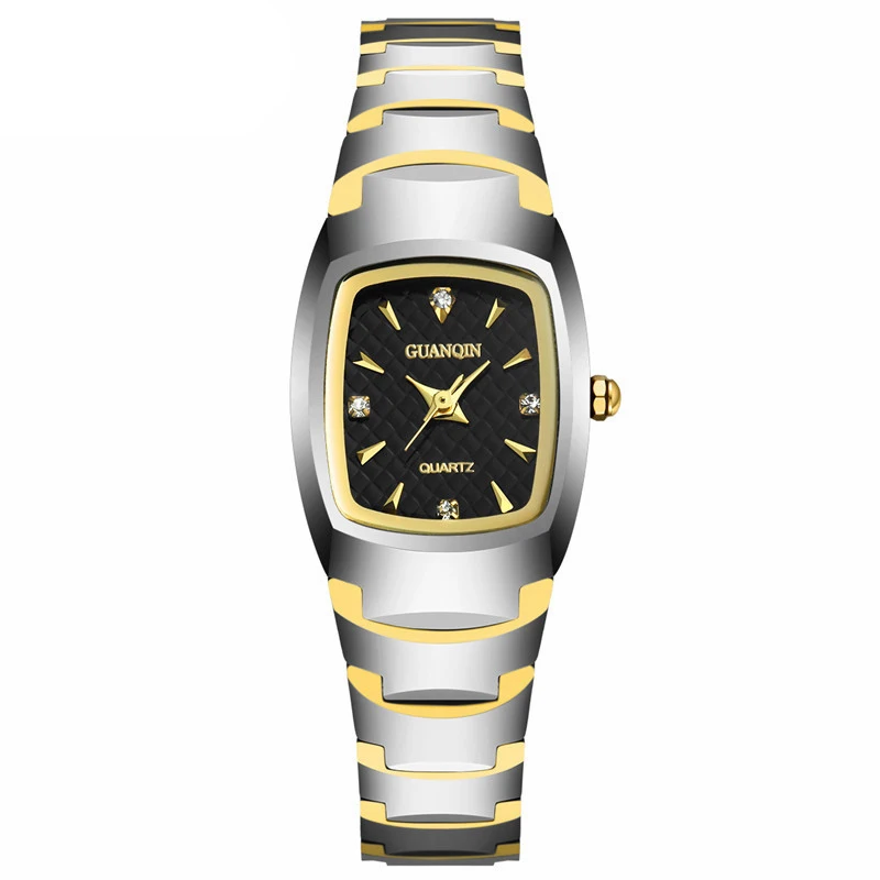 

GUANQIN GQ30005 Fashion Women Watches with Tungsten Bracelet Female Quartz Watches Women Waterproof Clock with Rhinestone Dial