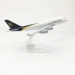 1/400 масштаб сплава Boeing 747 UPS грузовой самолет 16 см сплава плоскости B747 модель игрушки Для детей подарок для коллекции