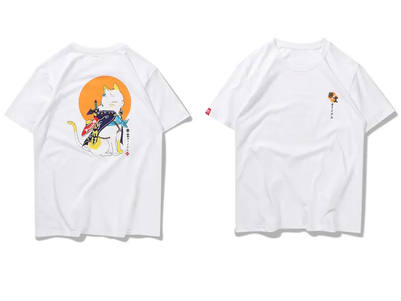 Japanese Samurai Cat Tshirts 2