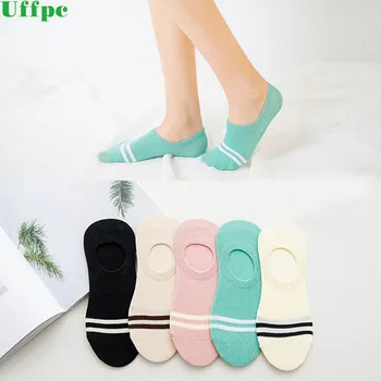 

5 pairs/lot Summer Women Lady Fashion Cotton Antiskid Invisible Liner No Show Peds Low Cut Ice Short Socks Girl Female Lady