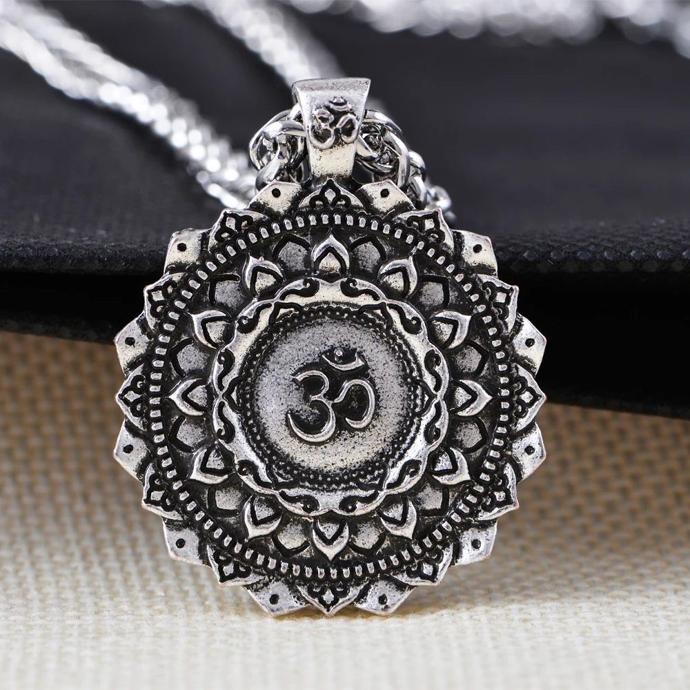 LANGHONG 1 шт. oм Мандала ожерелье тибетское духовное ожерелье тибетское ожерелье с подвеской в виде мандалы геометрические амулеты религиозные украшения