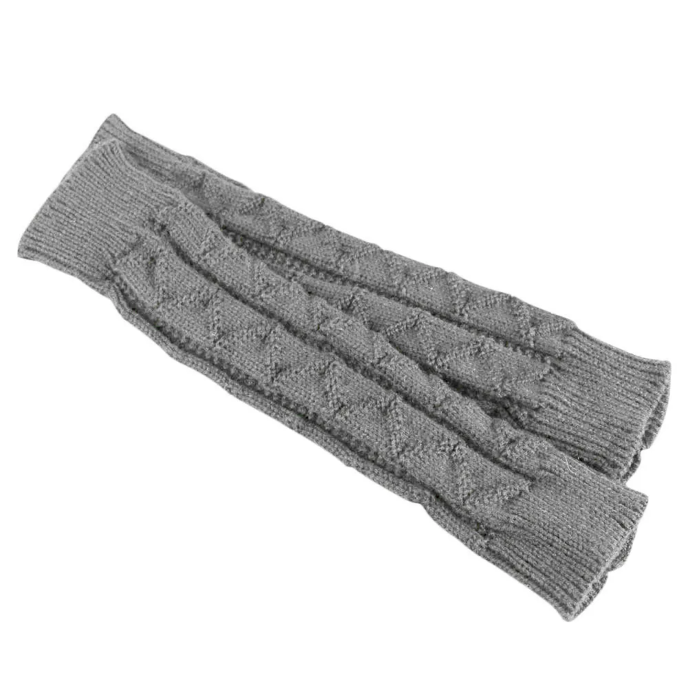 Женские вязаные перчатки стильные зимние теплые женские шерстяные перчатки без пальцев# RN