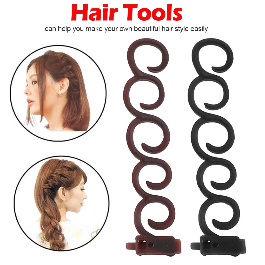 

Hair Braider French Elegance Flower Magic Hair Clip Stylist Queue Twist Plait Random Colors DIY Hairstyle Styling Accessories
