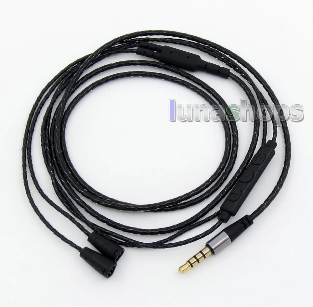 3 5mm OFC Mic Remote Volume Control PVC Skin Cable For Sennheiser IE8 IE80i Headphone LN005875