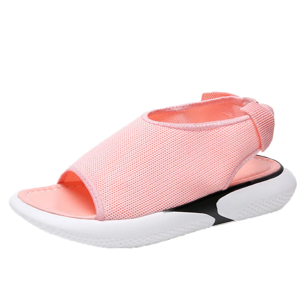 

SAGACE Women Summer Beach Shallow Outdoor Everyday Solid Color Low Bottom Shoes Wild Thick Casual Fish Mouth Sport Sandals