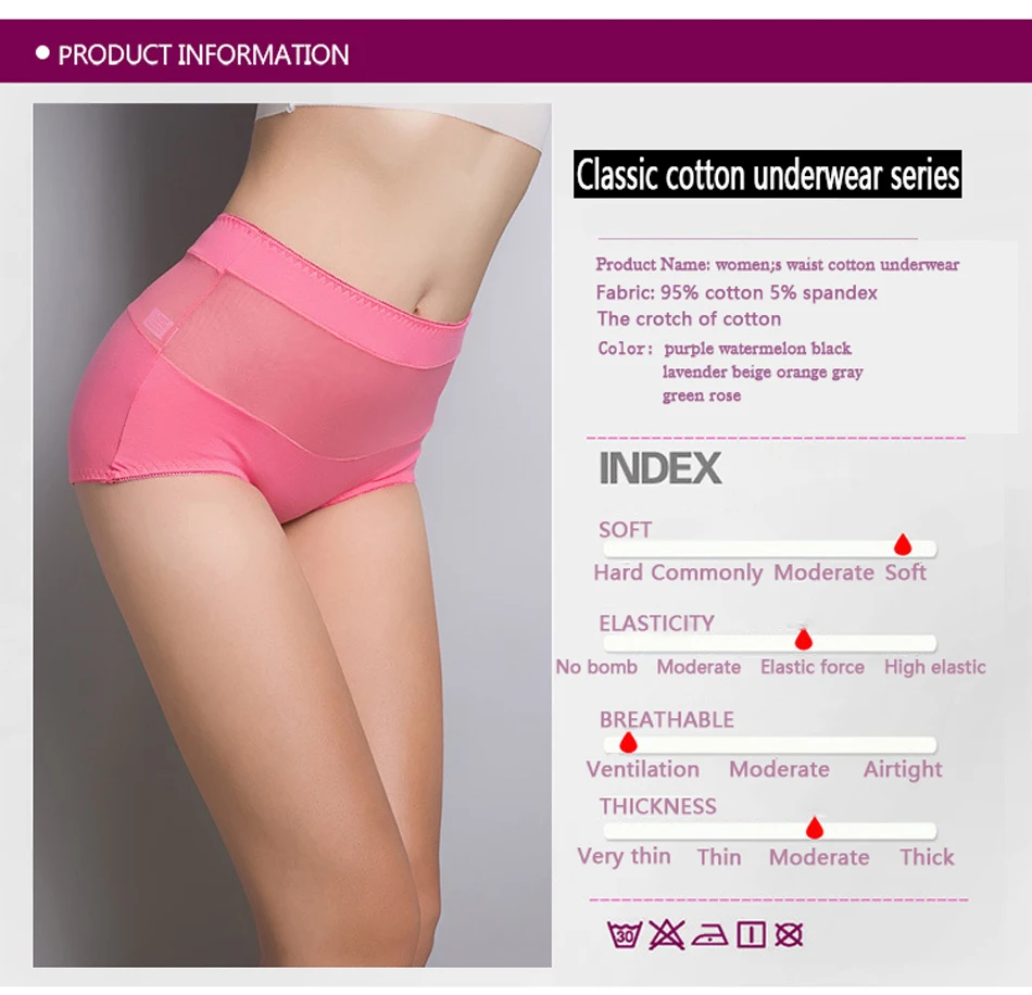 Hot Sale Women Cotton Lace Panties Culotte Femme Sexy Transparent Mesh Underwear High Waist Calcinha Briefs Crotch Underpant (9)
