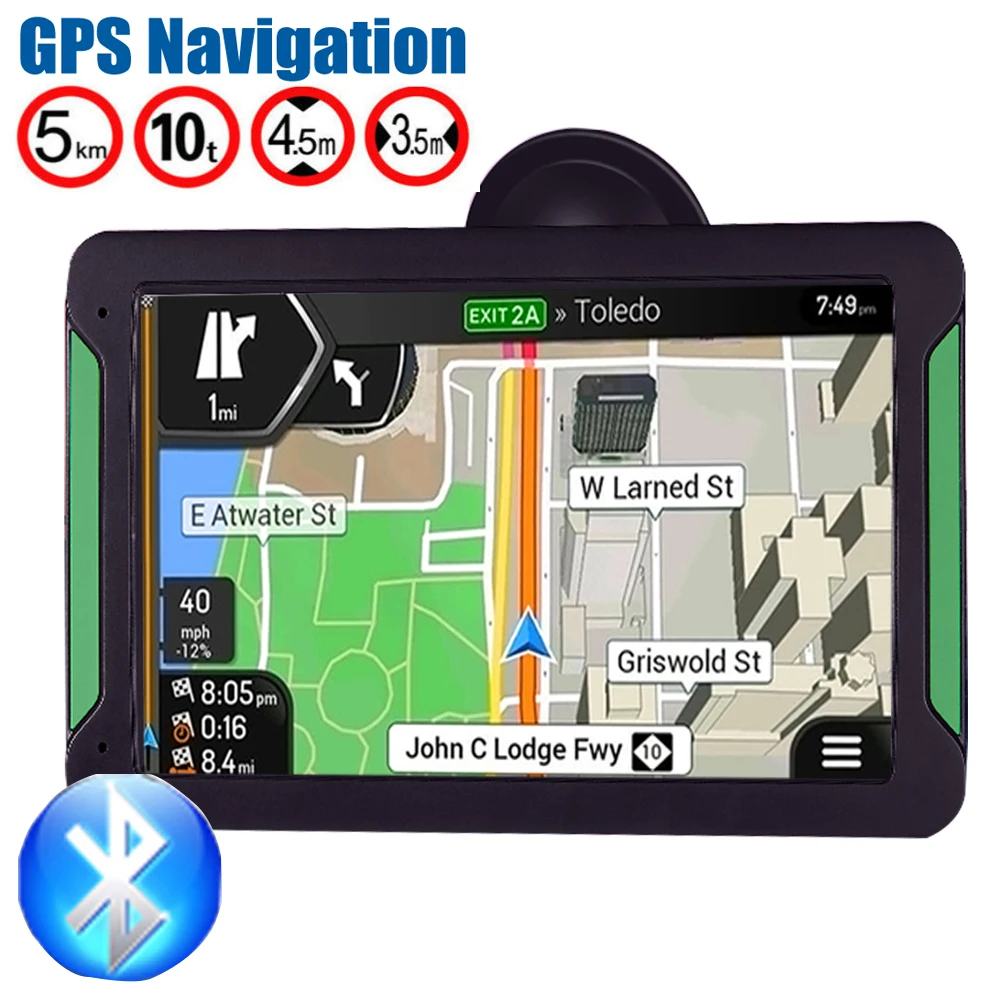 

7 inchCarGPS truck navigator FMBluetooth voice satellite transmitter car navigation accessories Navitel 8GB Europe latest map