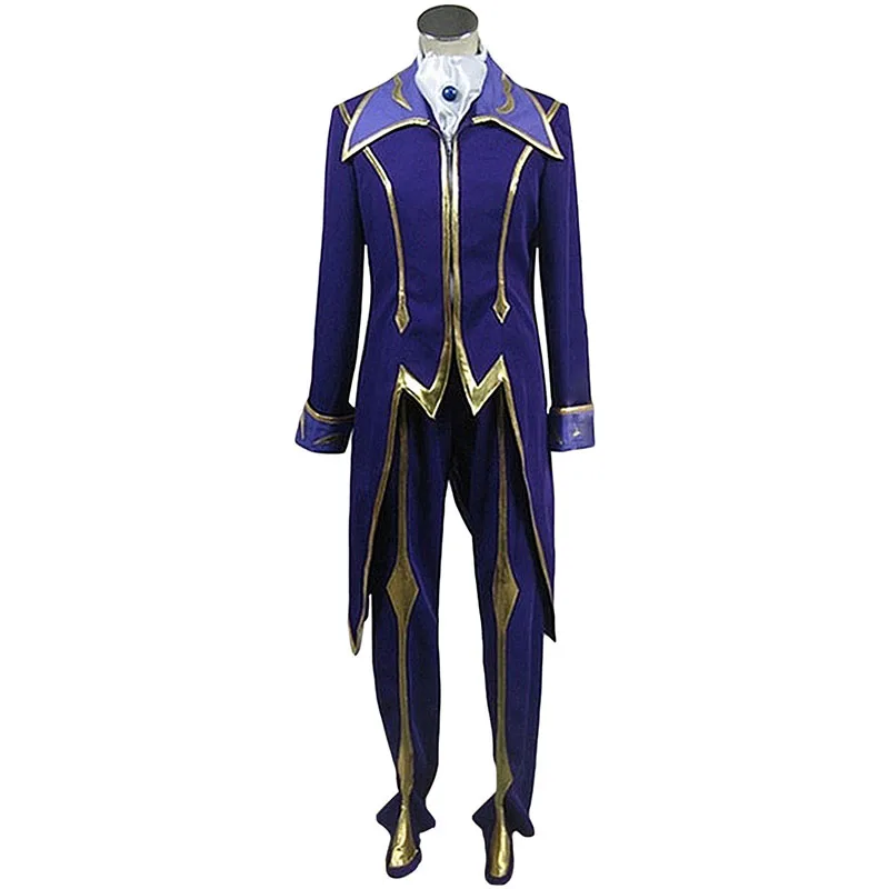 Код Geass Косплей Lelouch of the Rebellion Zero косплей фиолетовый мужской код Geass Косплей Костюм