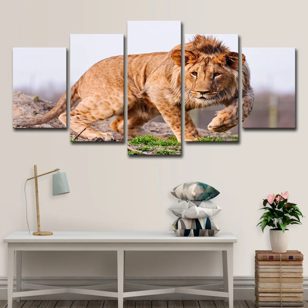 5P2252-HD Printed African lion Painting Canvas Print room decor print poster picture canvas Free shipping (4) 