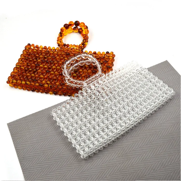 

2009 Special Hand-held Resin Bead Bag Fashion Dinner Bag Shoulder Bag Luxury Handbags Women Bags Designer Handbag Purse Summer