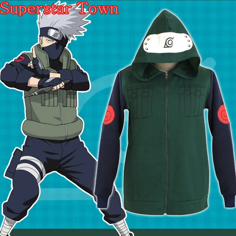 Kakashi Cosplay Jacket Naruto Costume Coat Hoodie Jacket Disfrace ...