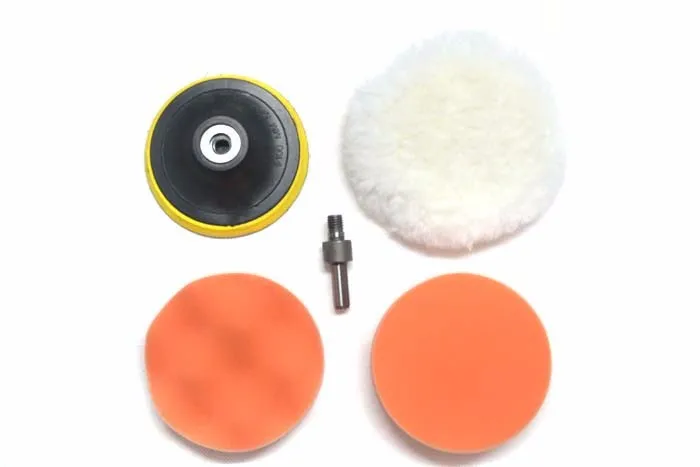

Free Shipping 5" 125mm car wash Car Polishing Pad set Wet Foam Buffing Pads for Car Styling with Drill Adaptor M10