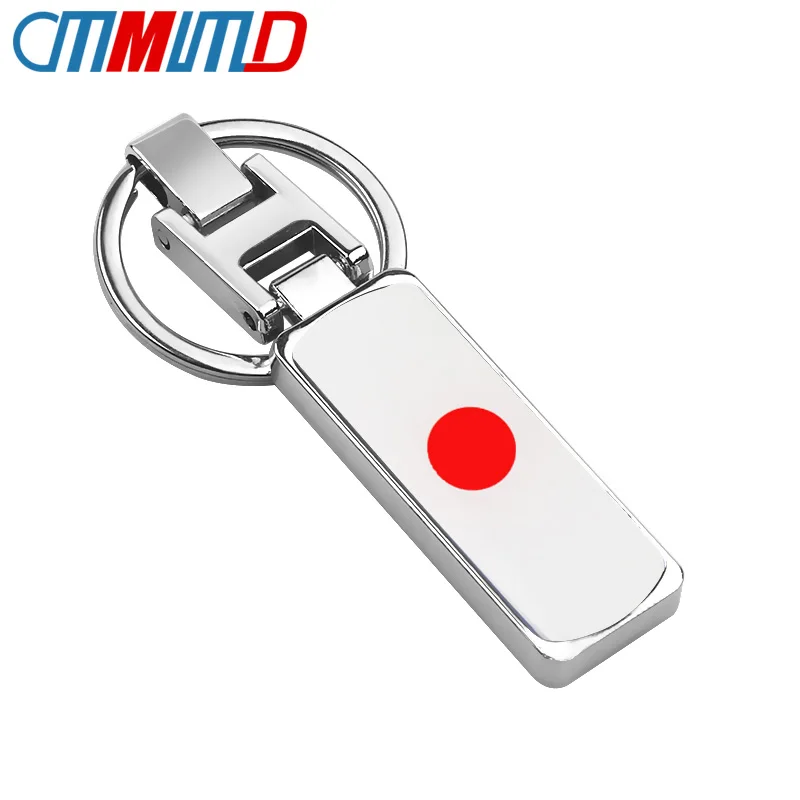 

Japan Japanese flag car accessories 3D Metal Key Chain Key Ring for AUDI LADA FIAT FORD BMW OPEL Subaru KeyChain Car Styling
