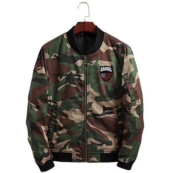 

New Men's Camouflage Jacket Coat Male Streetwear Casual Baseball Jacket Coat Men Brand Clothing Outwear 3XL AYWSC272