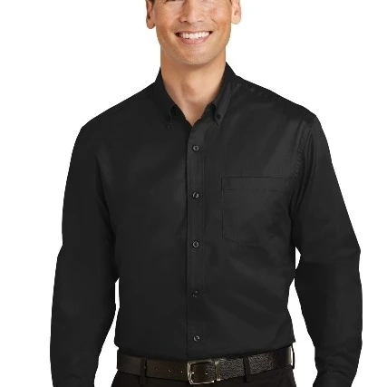 Port Authority S663 Super Pro Twill Shirt Black - Extra Small (1)