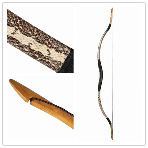 

hunting Longbow Gray Snakeskin Hungarian style 25-65lbs Bow Recurve bow+ String H1
